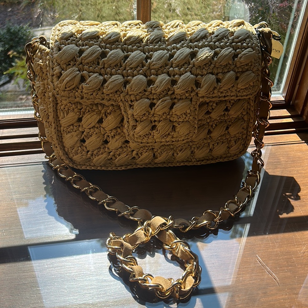 Caterina Bertini Straw bag large size